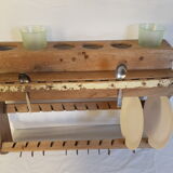Old wall shelf - Burmese teak rack - 53 x 15.5 x 39 cm