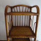 Vintage rattan and wicker laying floor