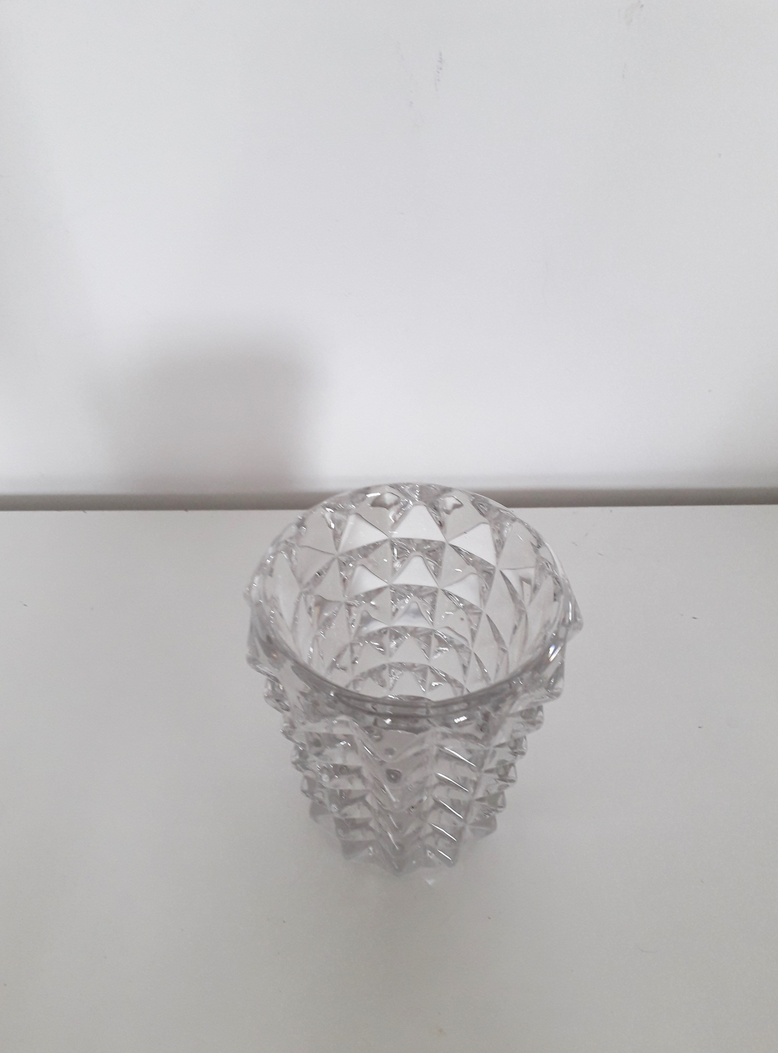 Vintage vase - Diamond tip glass - 1960