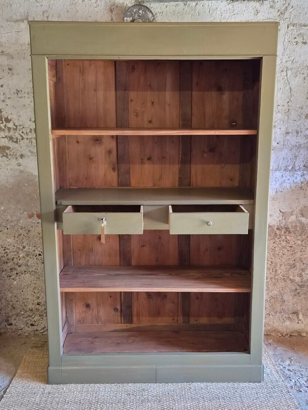 Renovated antique walnut library | Louise