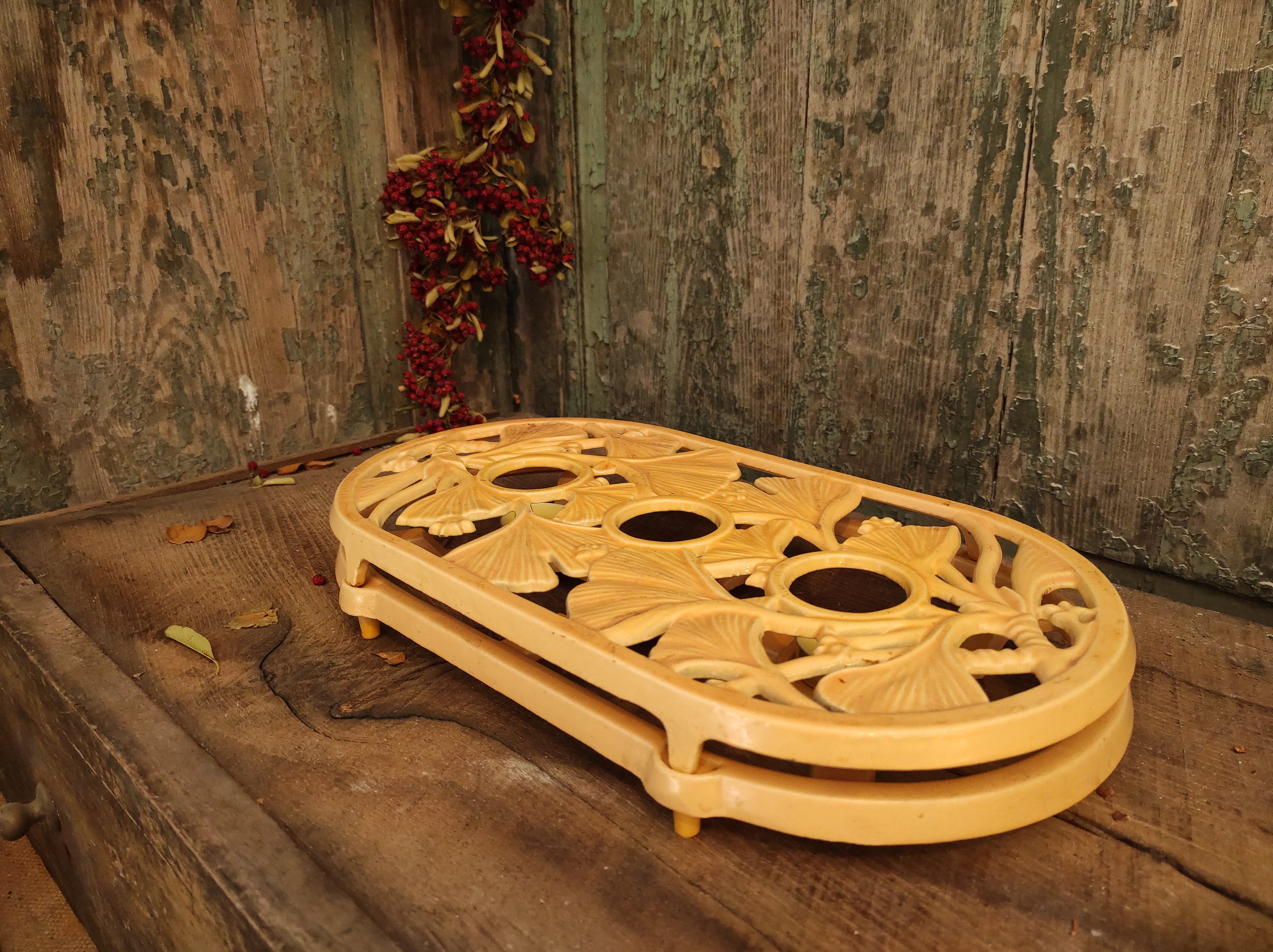 Large vintage french trivet special to keep food warm