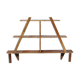 Massive teak pyramidal shelf