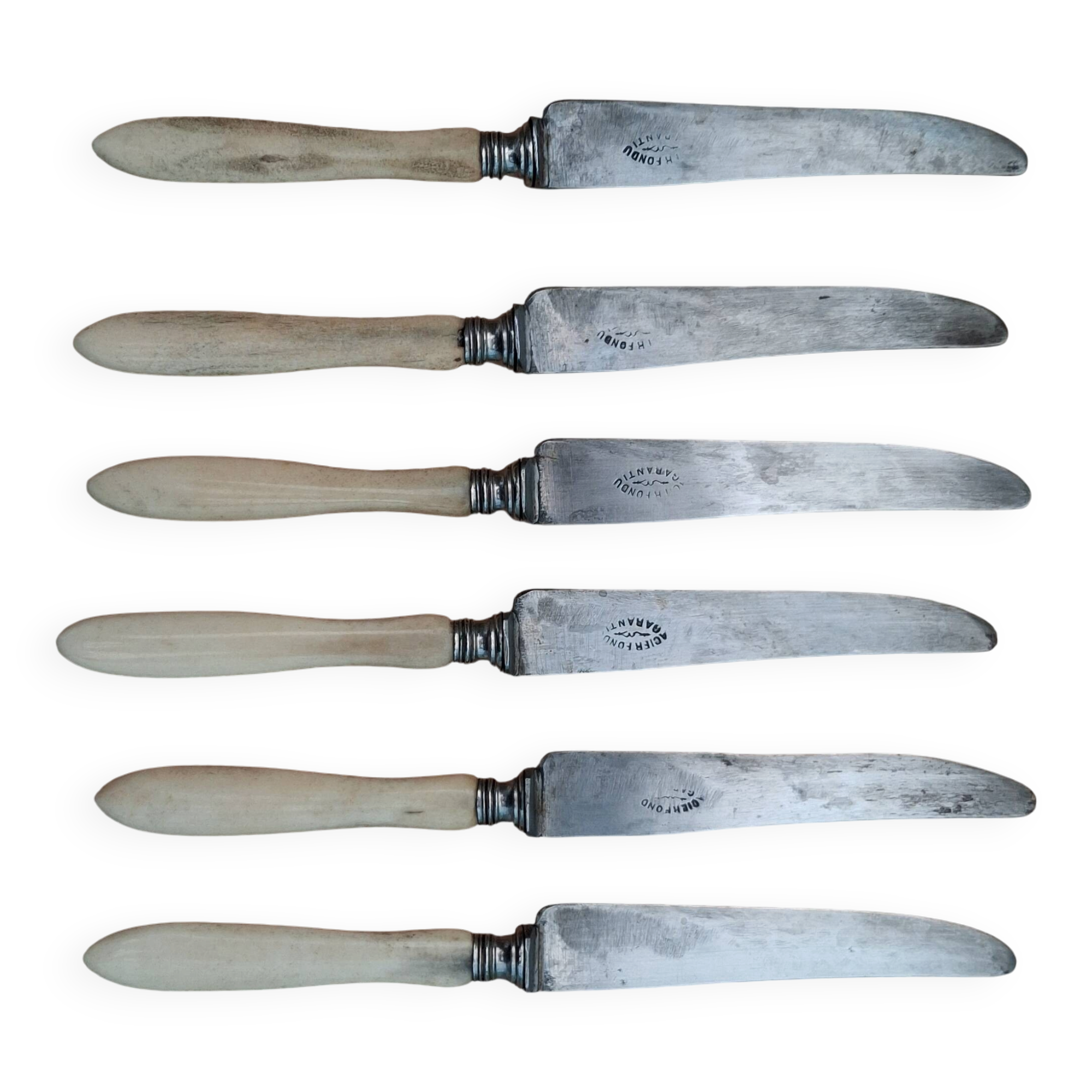6 petits couteaux XIXe début XXe