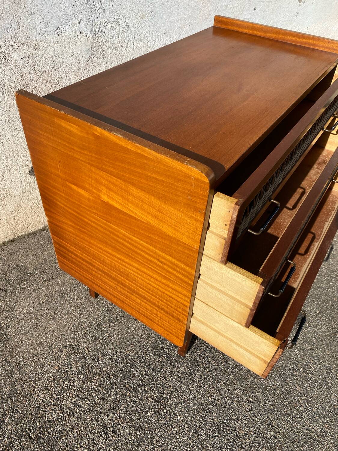 Commode osier vintage