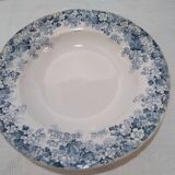 Set de 7 assiettes creuses anciennes décor bleu