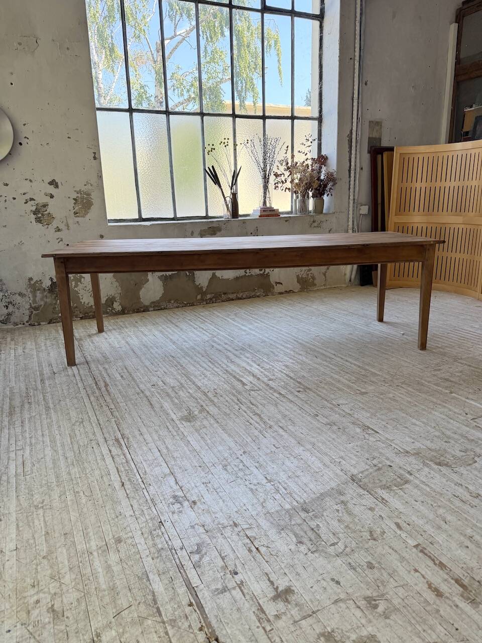 50s pine and oak farmhouse table 2.5m