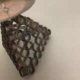 Modernist sculptural style brutalist copper candleholder, Austria 1950