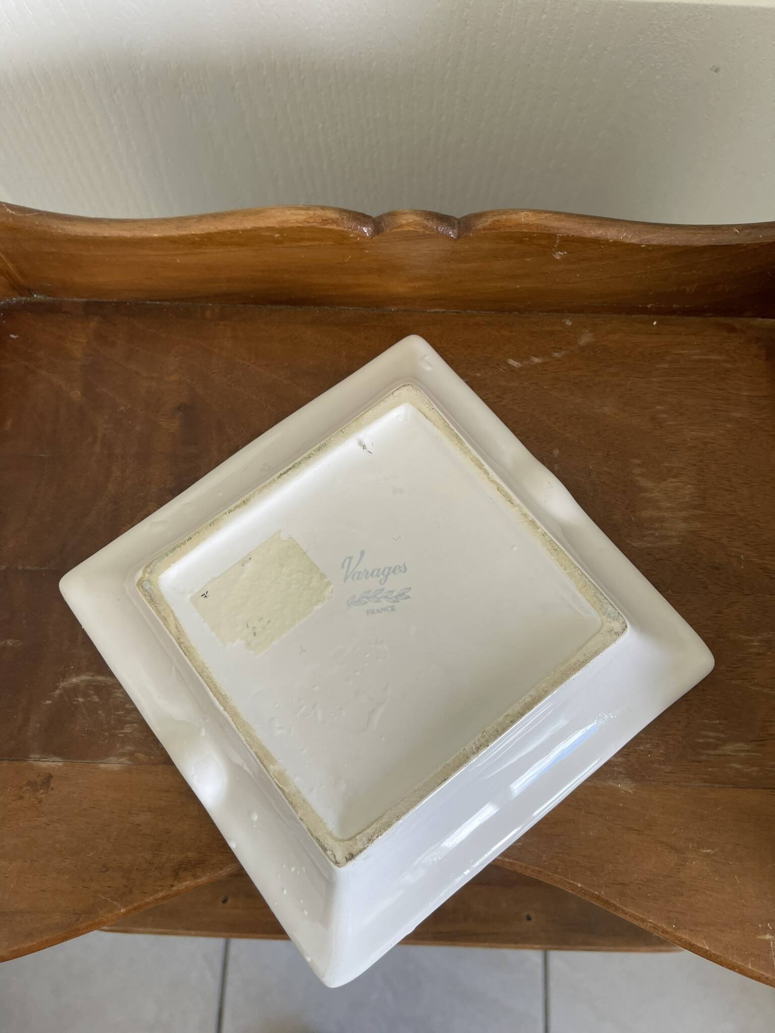 Old Ashtray Pocket Dish Old Moustiers Faience Varages Provence