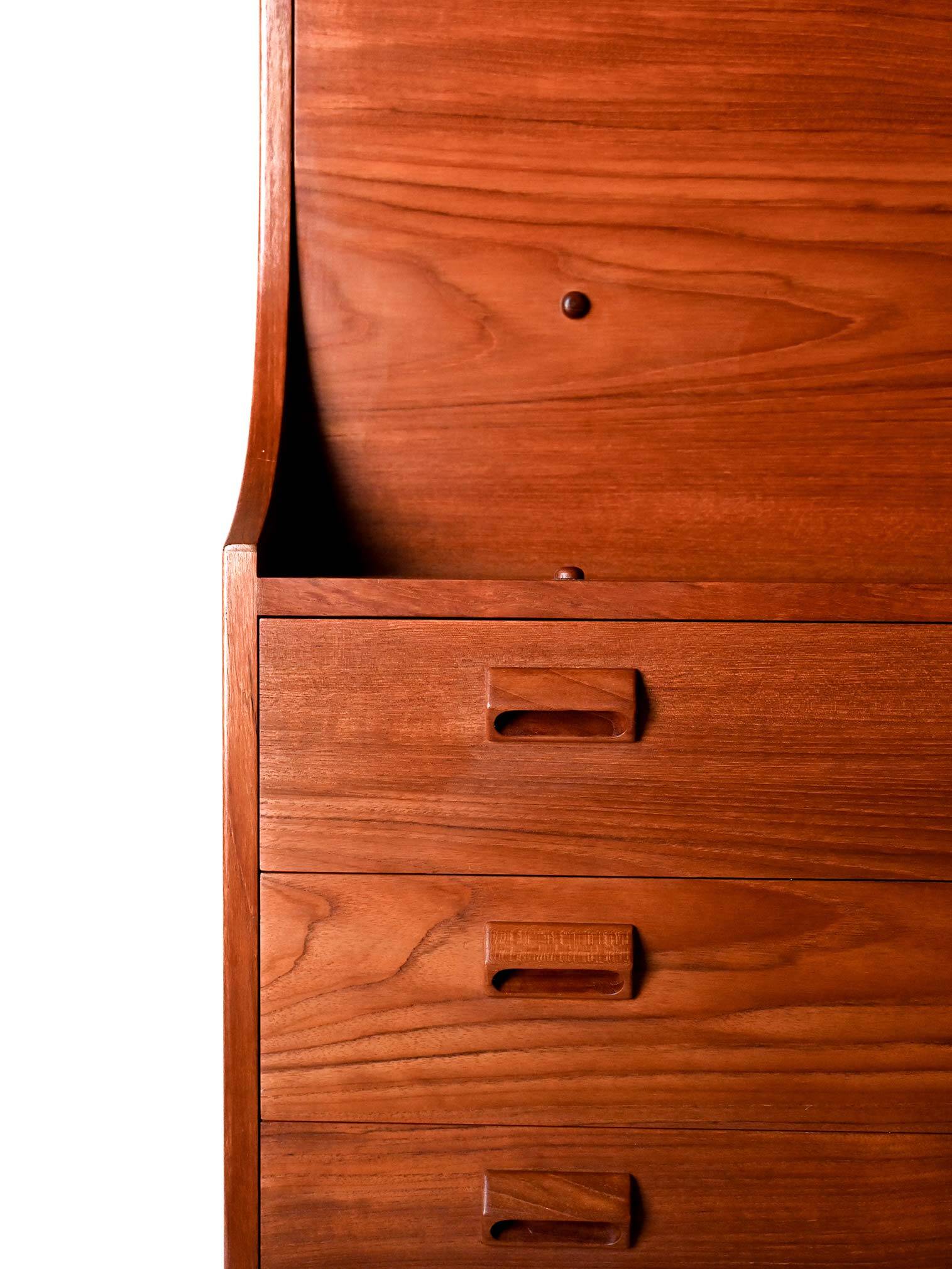 Vintage Danish Teak Secrétaire by Børge Mogensen for Søborg Møbler