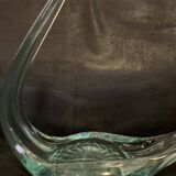 Large swan 31cm in glass crafts France glass bird statue vintage old