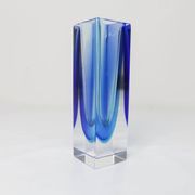 Sommerso Murano blue vase 1960