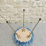 Blue moumoute tripod stool 60s