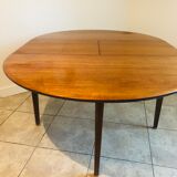 Scandinavian dining table, expandable in teak circa 60
