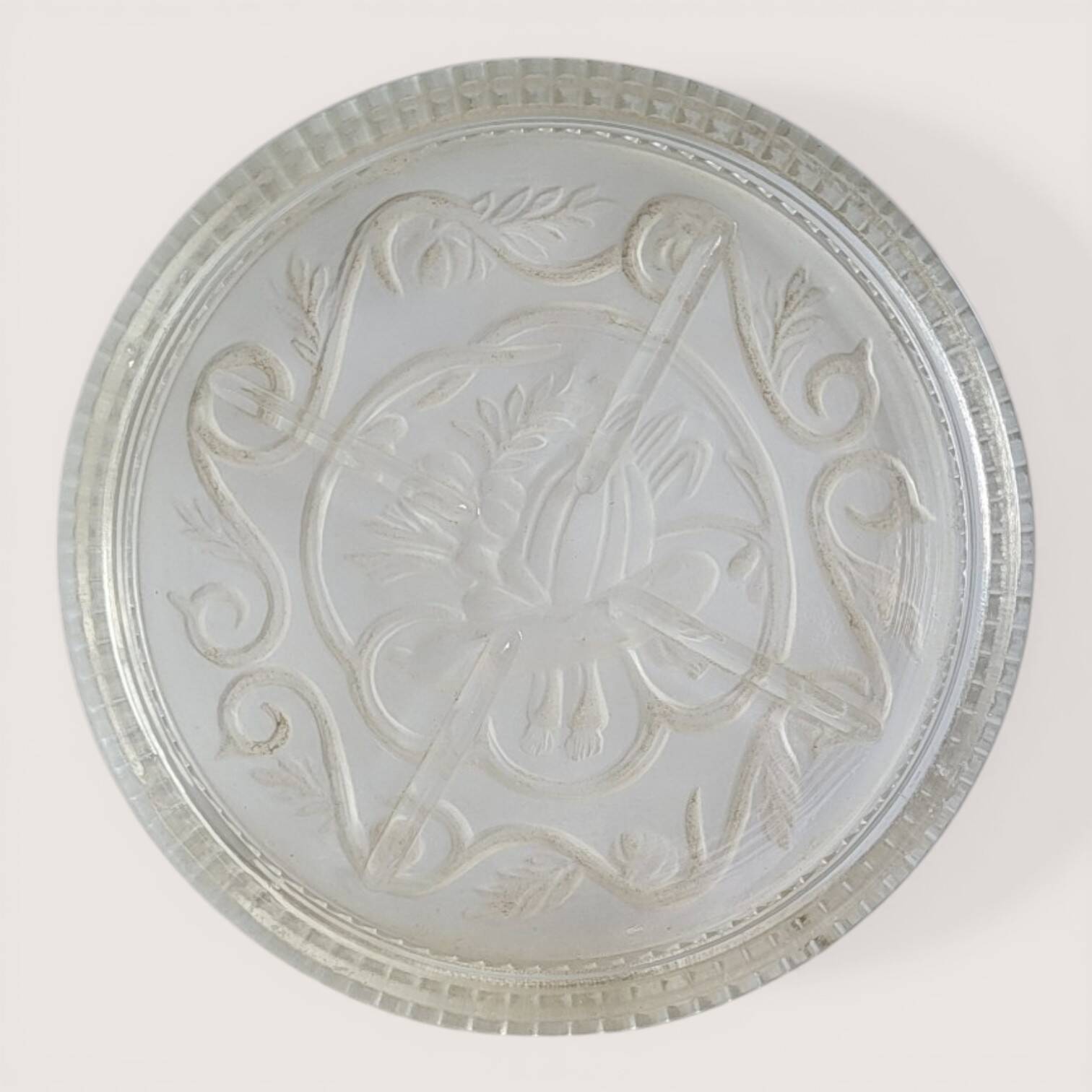 Art Nouveau glass coaster