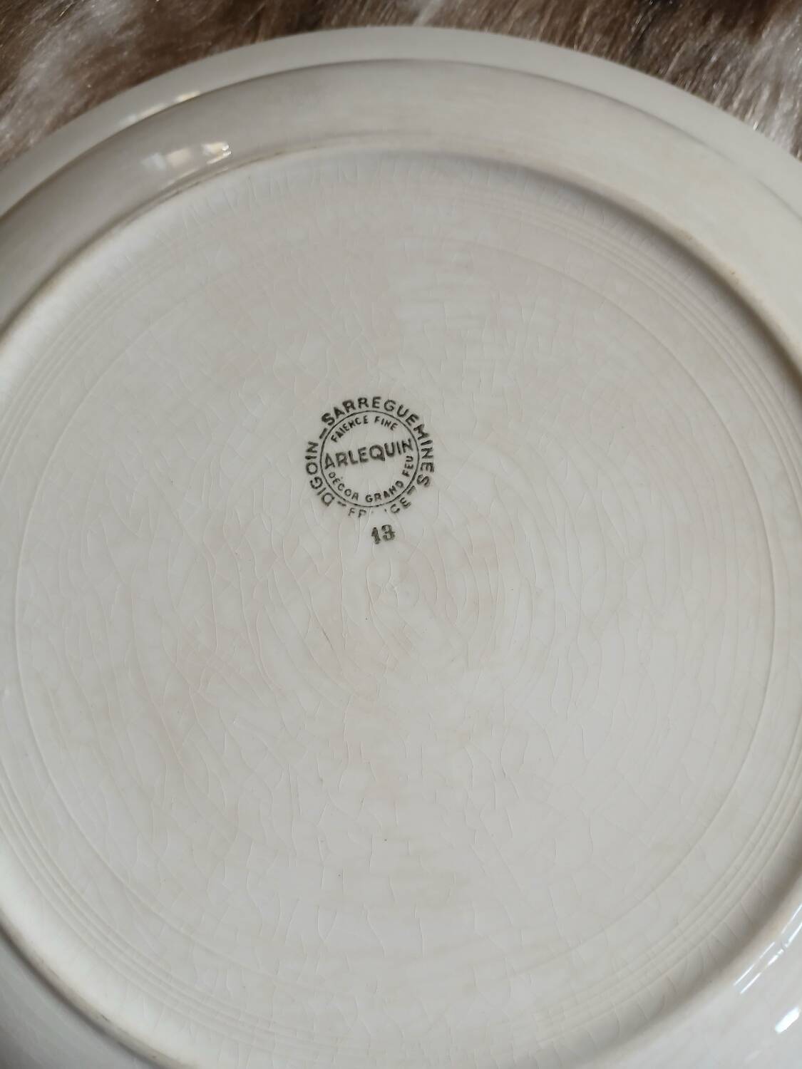 2 old plates from Digoin and Sarreguemines