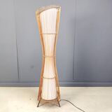 Vintage italian bamboo floor lamp, 1960s