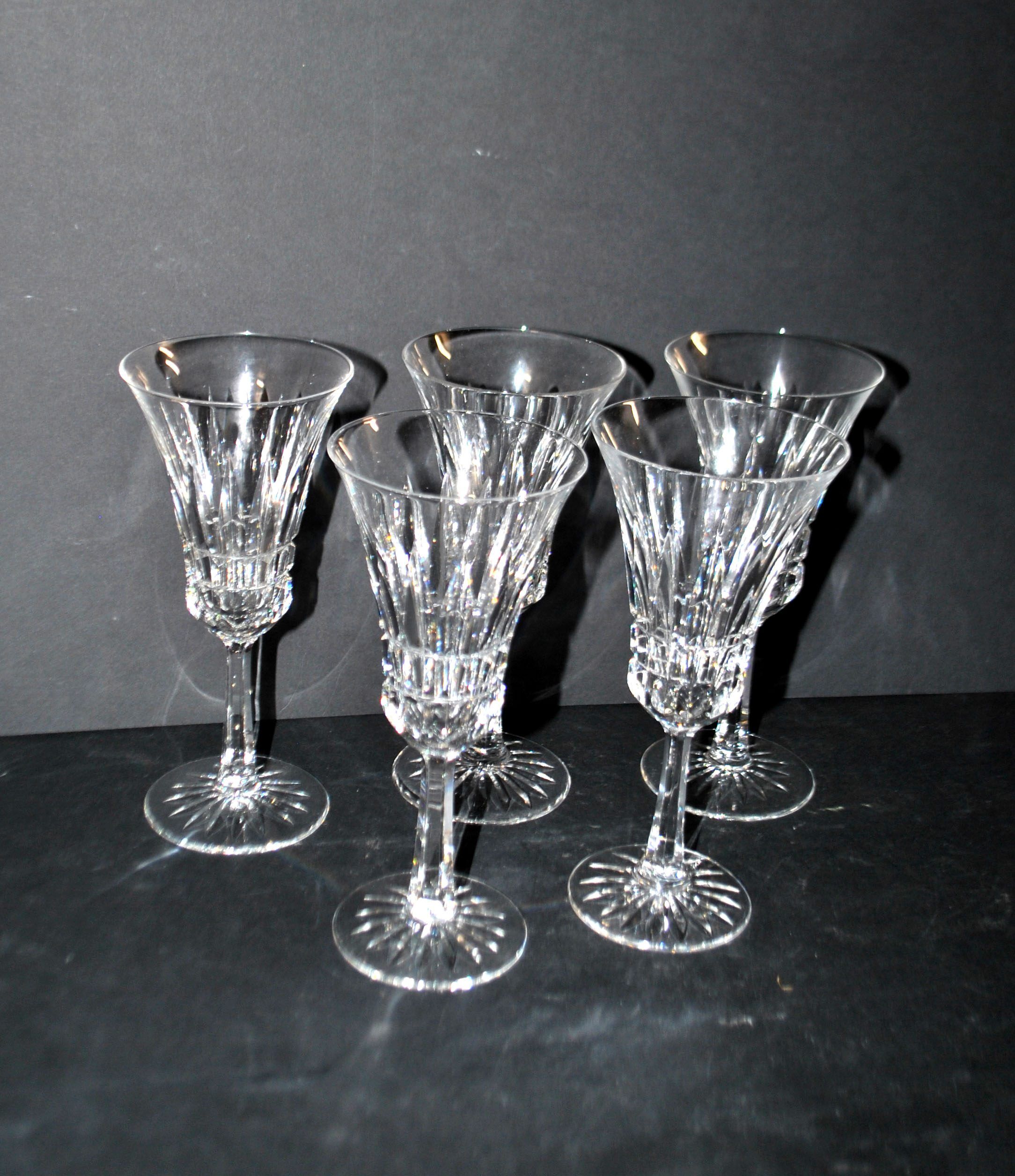 Villeroy Boch set of 5 cut crystal champagne flutes – Royal model VB H17cm