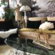 Coffee table smoked glass and chrome