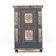 Cabinet de mariée en folk art peint antique de ferme rustique 1863