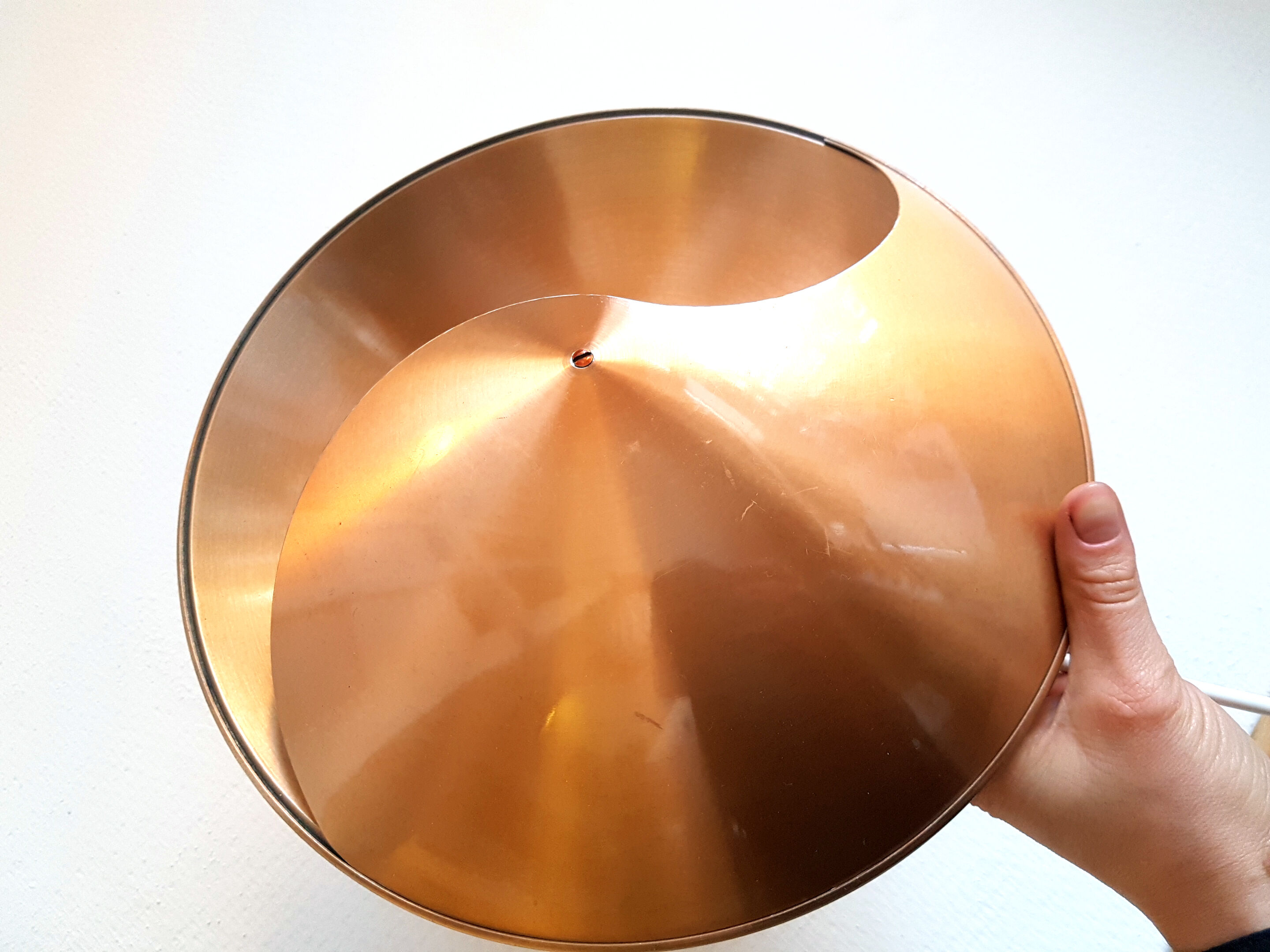 Yin Yang rare copper wall lamp from RAAK type C1636