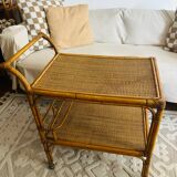 Vintage rattan trolley