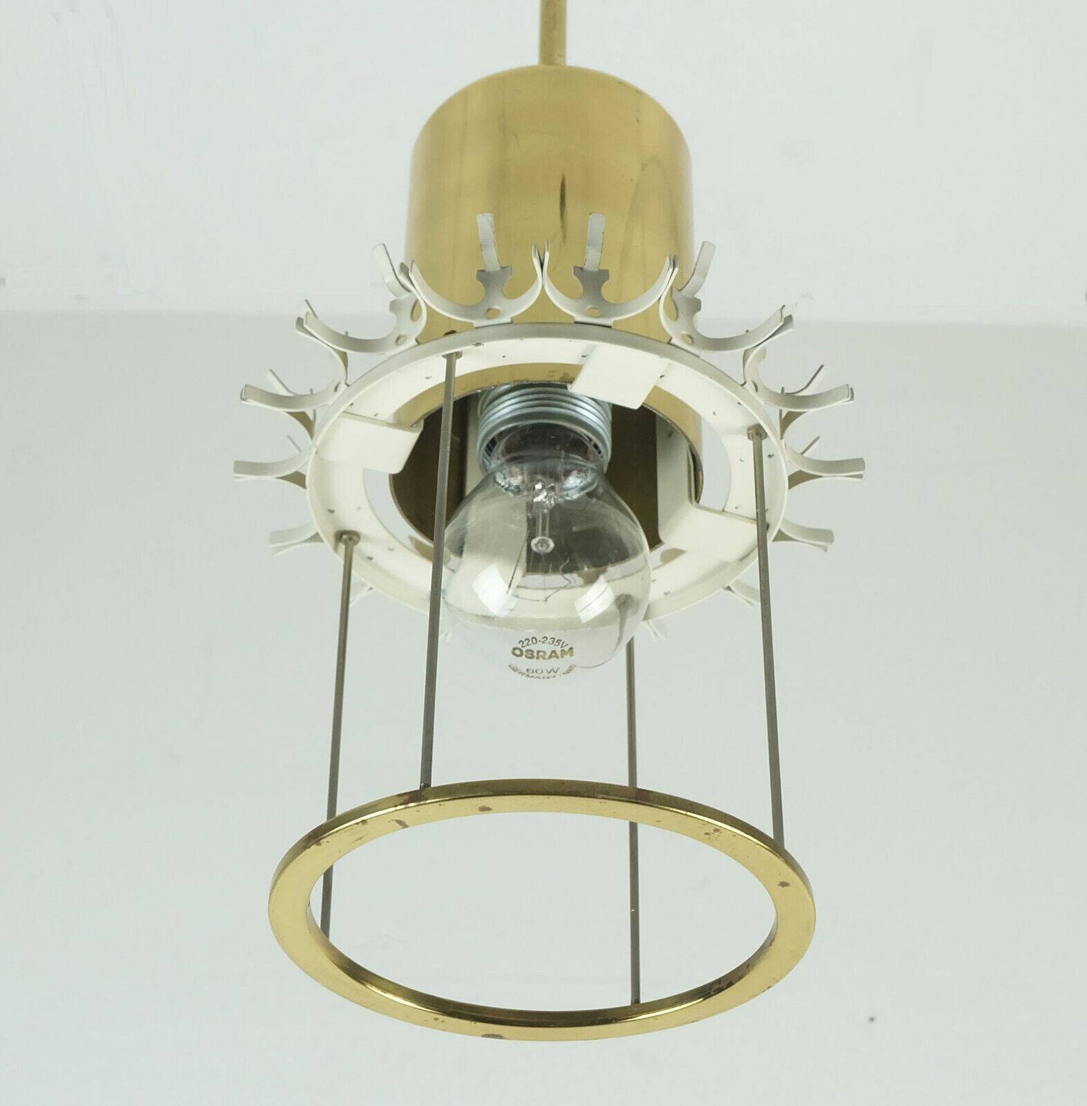 Doria mid century pendant light chandelier with 16 glass tubes 1960s