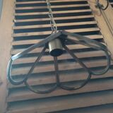 Suspension globe laiton verre facettes