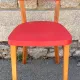 Set of 6 relooked Thonet chairs — vitamin red retro vintage style