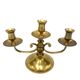 Brass three-arm candlestick