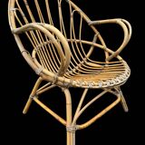 Pair of rattan armchairs from the 60s