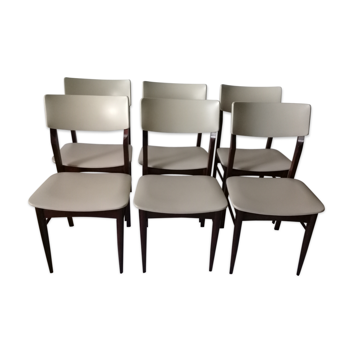 Suite of 6 scandinavian chairs