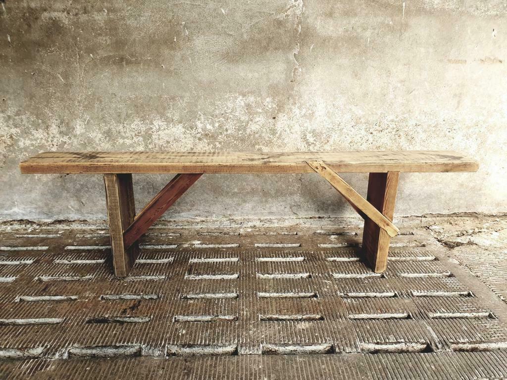 Old bench sidetable pine bench