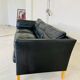Vintage Danish black leather canapé by Mogens Hansen from the 1960s.