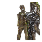 Brutalist sculptural table lamp "Man and Woman near a Tree", Italy, 1970s