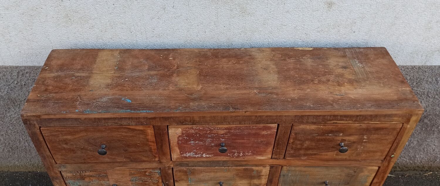 Wooden chest of drawers 9 drawers
