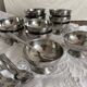 Coupes à glace en inox et cuillères