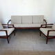 Bench and 2 Scandinavian armchairs 60s