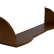 Vintage wooden wall shelve rack bookshelf in oak wood minimalist