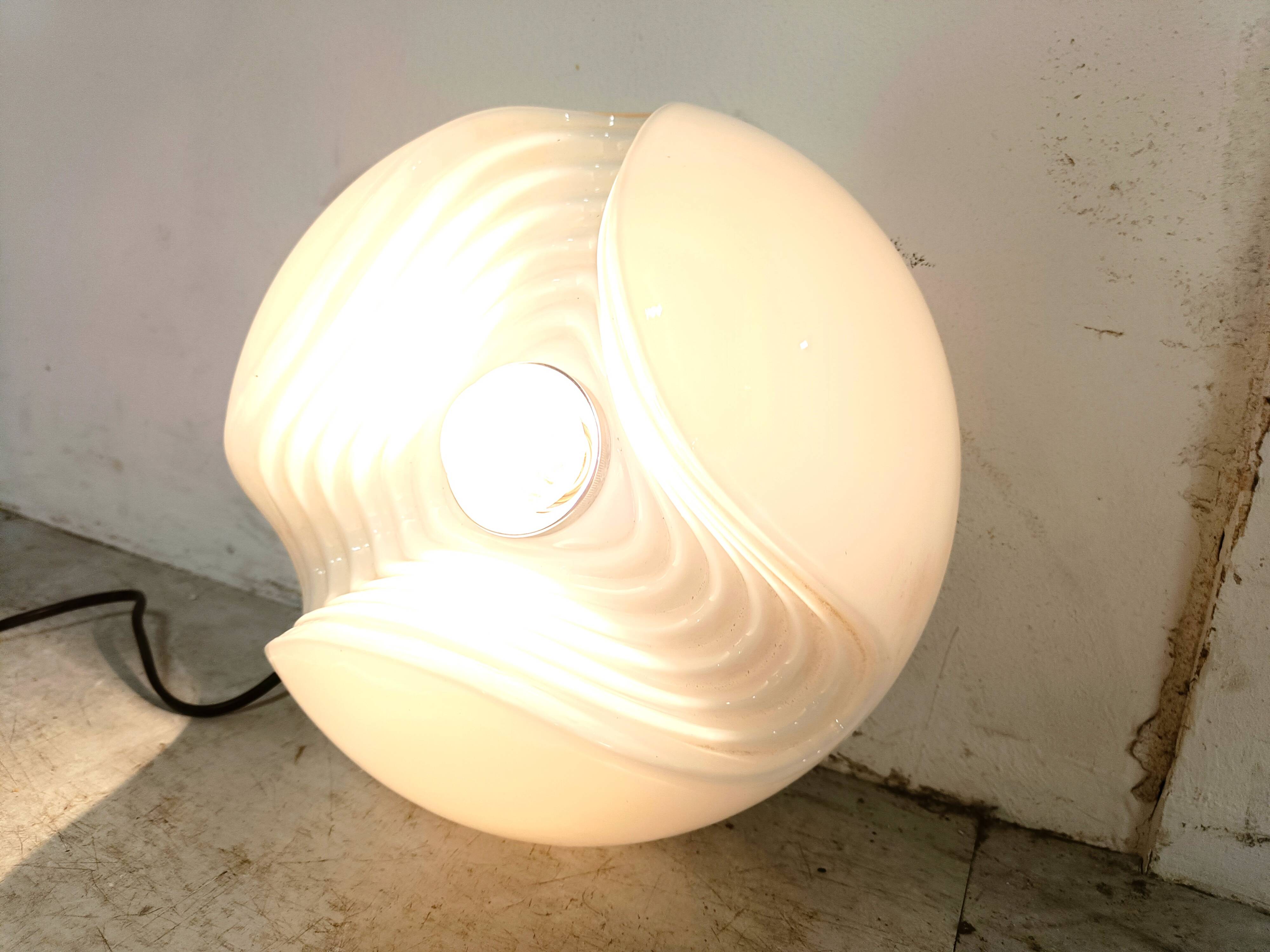 Glass wall light by Peil and Putzler, 1980s