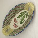 Vintage Spanish ceramic basket dish
