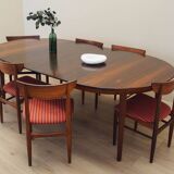 Round rosewood table, Danish design, 1960s, manufacturer: Gudme Møbelfabrik