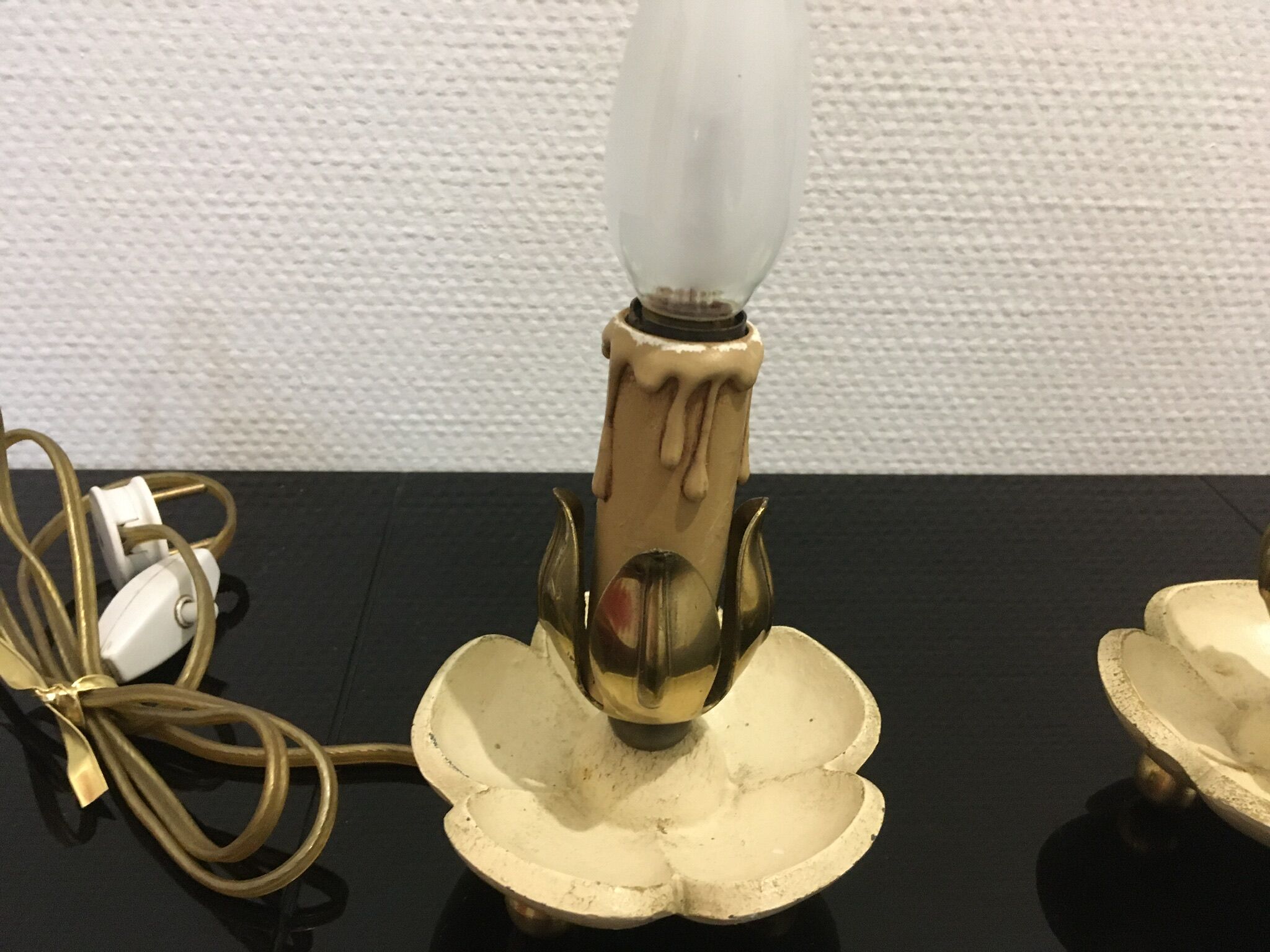 Paire de lampes de chevet 1950