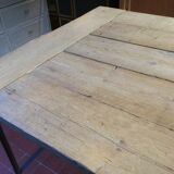 Wood and iron dining table