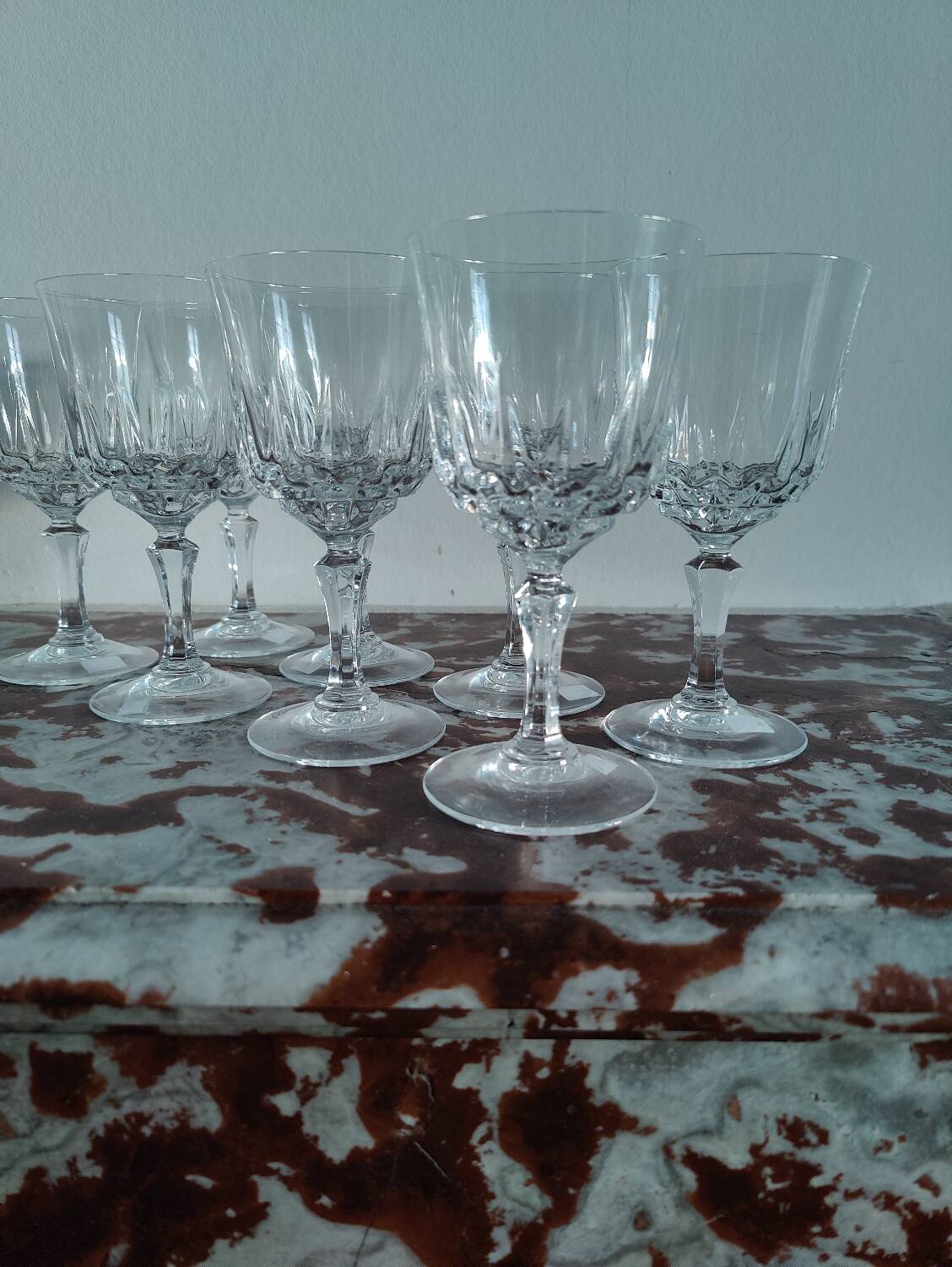 Crystal wine glasses