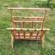 Vintage magazine rack in rattan and bamboo