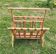 Vintage magazine rack in rattan and bamboo