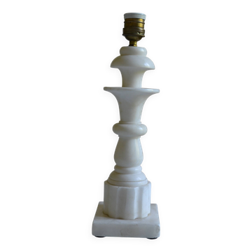 white marble lamp base