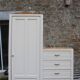 Asymmetrical solid oak wardrobe – Renovated Art Deco style