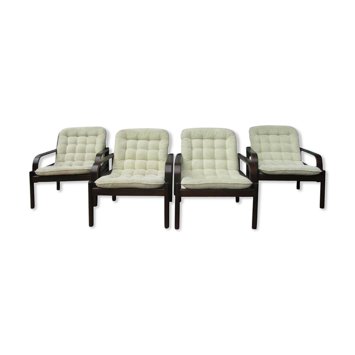 Lounge Easy Chairs by Bror Boije for Dux Miljo Expo, Sweden 1980s, Set of 4