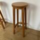 Set of 3 solid oak stools
